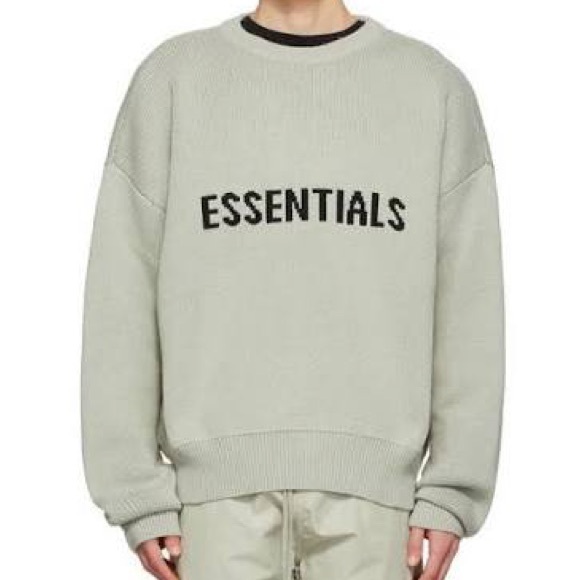 Essentials light green Crewneck Sweater - Picture 2 of 5